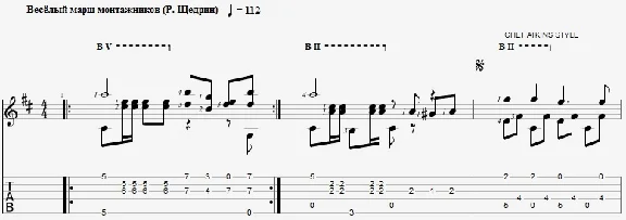 Funny March installers - arranged for guitar