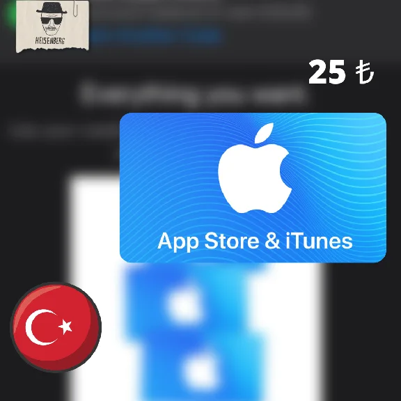 🎁Gift card 🍏 App Store 25 TL [TURKEY] ⚡instantly
