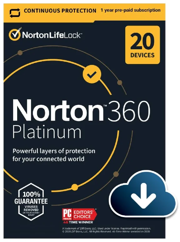 Norton 360 Platinum 20 devices / to August 12, 2026