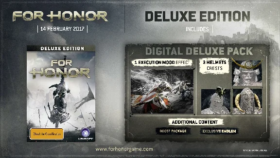 FOR HONOR Deluxe Edition CD Key For Ubi KEY REGION FREE