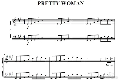 ELVIS PRESLEY (PRETTY WOMAN) для аккордеона/фортепиано