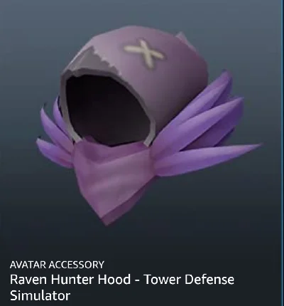 🔑❤️⭐Roblox key⭐Raven Hunter Hood✨🌍🉐