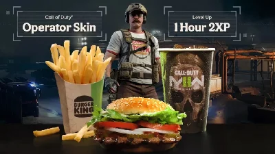 ✅ Burger Town Operator Skin✅1h 2XP Boost COD MW II✅
