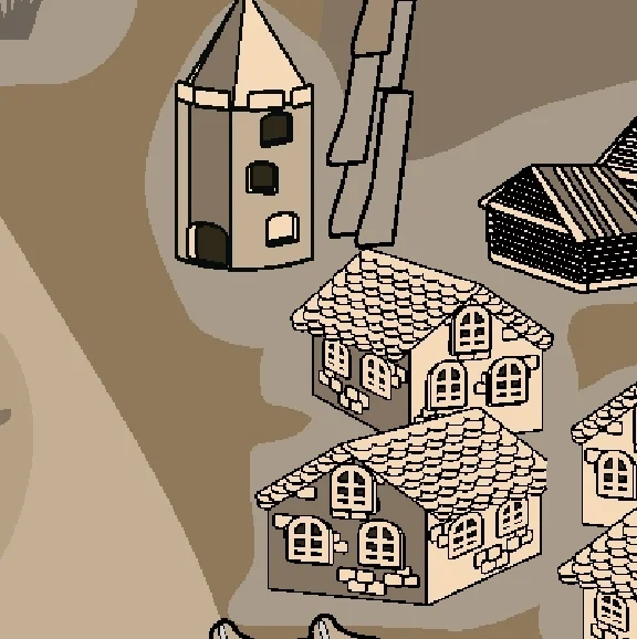 Seamless decorative background imitating an old map