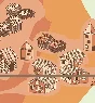 Seamless decorative background imitating an old map