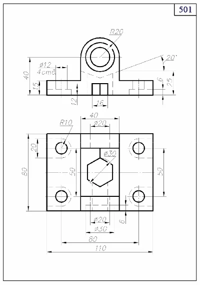 Чертеж "Деталь 501"