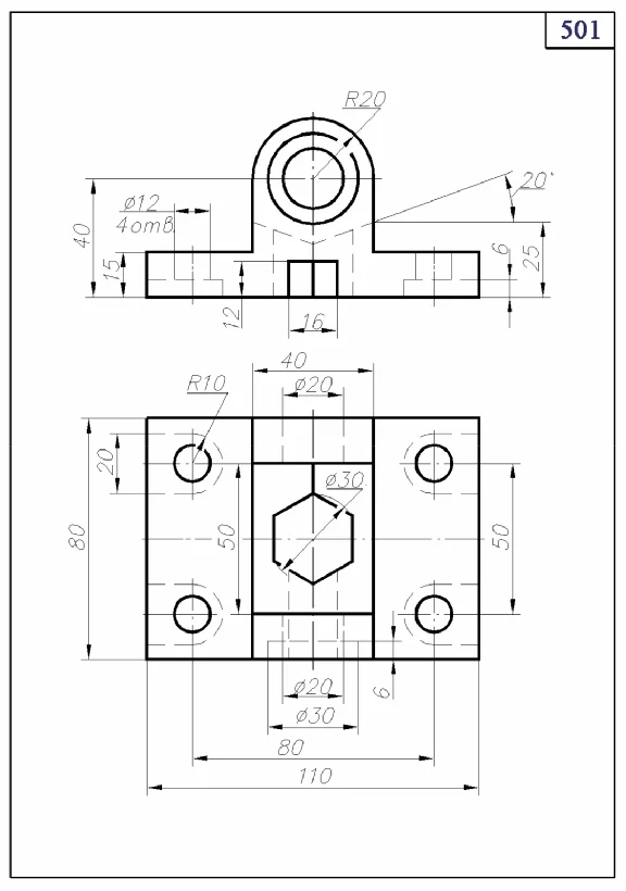 Чертеж "Деталь 501"