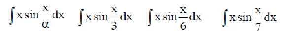 Solved integral of the form ∫xsin(x/α)dx