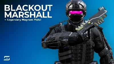 Splitgate Blackout Marshall + Legendary Magnum Gun Skin