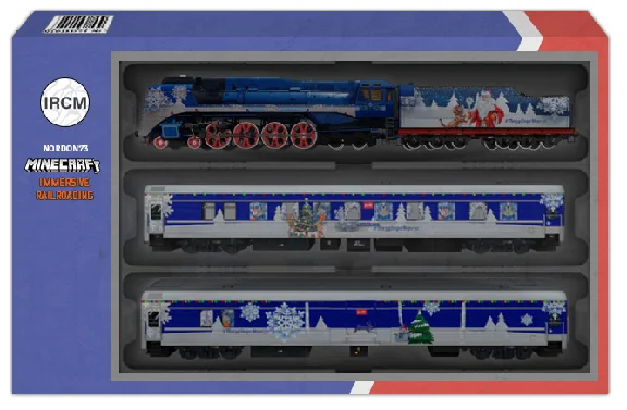 Steam locomotive P36 with two cars (Santa Claus train)