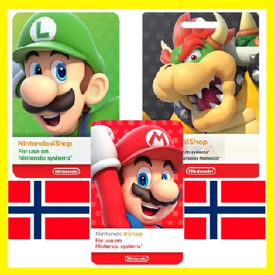 ⭐️ВСЕ КАРТЫ⭐🇳🇴Nintendo eShop Gift Card 250-2000 NOK