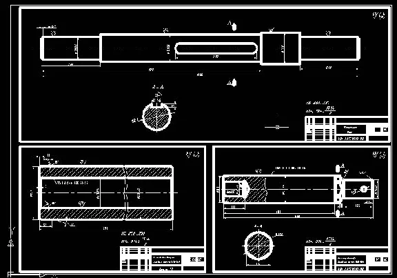 Exploded drawing to UNB-600 (main shaft, cylinder