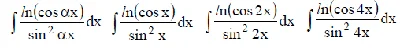 Solved integral of the form ∫ln(cosαx)/sin^2(αx)dx