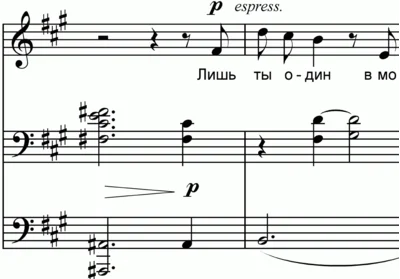 voc/ ЧАЙКОВСКИЙ П_ романс “Лишь ты один”, клавир, 3 cтр =/= TCHAIKOVSKY_ “Lish&acute; Ty Odin”, voc.score