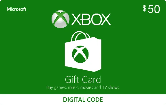 Xbox Microsoft Gift Card 50 $ USD USA + GIFT 🎁