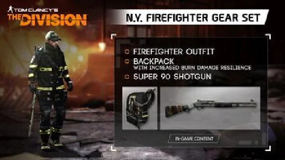 The Division -N.Y. Firefighter Gear Set  UBI KEY EU