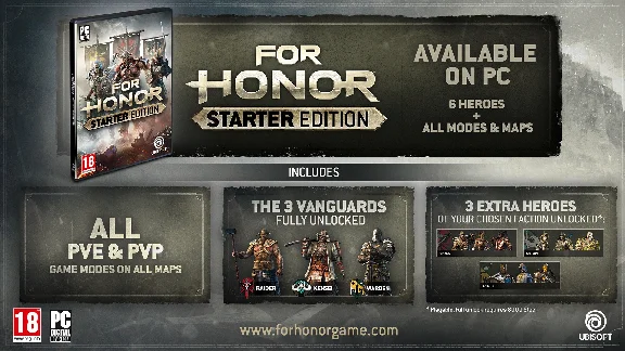 For Honor Base Game + Starter  Edition UBIKEY Region RU