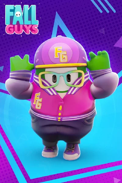 FALL GUYS Purple Hipster Costume CODE GLOBAL IN-GAME