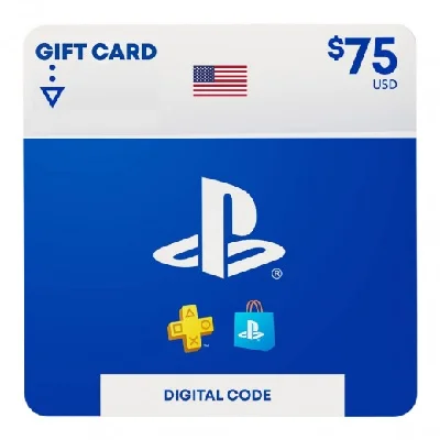 PSN PlayStation Network Gift Card 75$ INSTANT USD USA