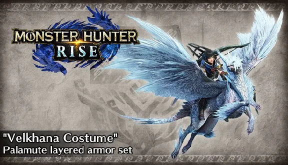 Monster Hunter Rise Velkhana Costume Palamute armor set