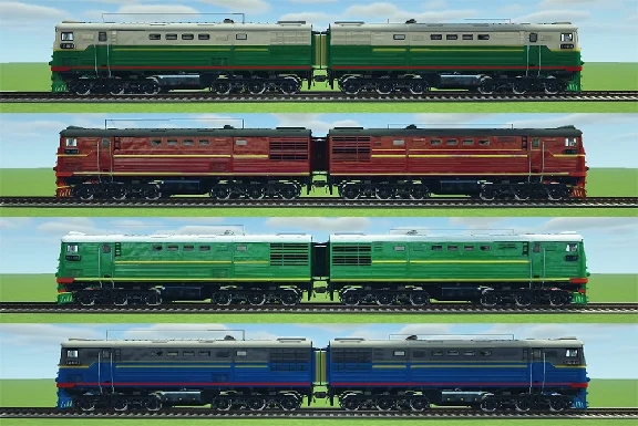 Diesel locomotive TE3 for Minecraft