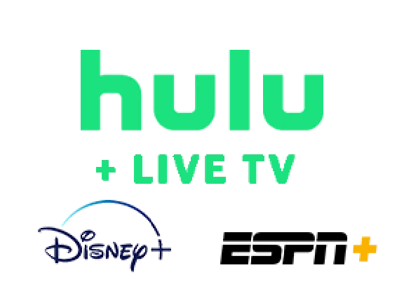 HULU  + Live TV, Disney+ (No Ads), and ESPN+
