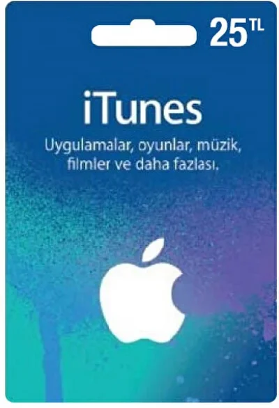 🍏iTunes &App Store Gift Card 25 TL Turkey Instant
