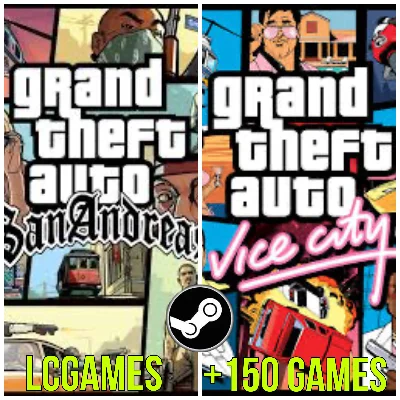 GTA San Andreas & Vice City +200 GAMES Steam Offline
