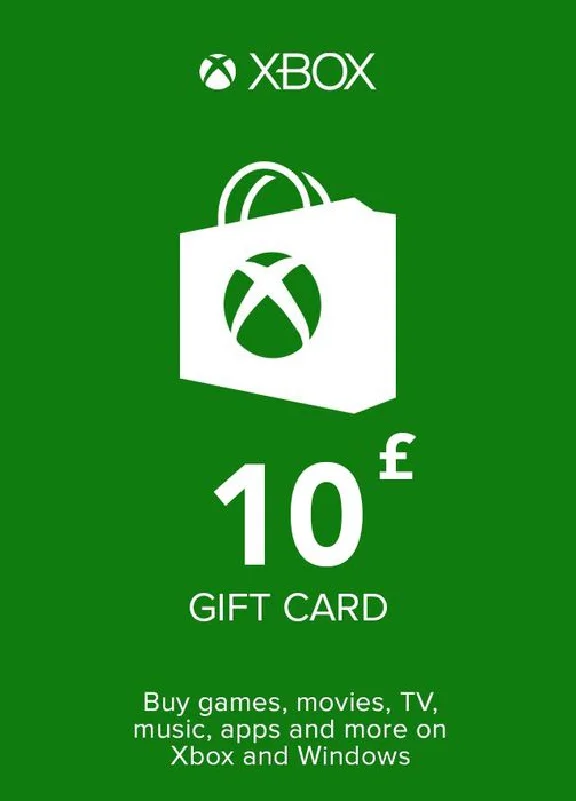 Xbox Microsoft Gift Card 10 £ GBP (UK)