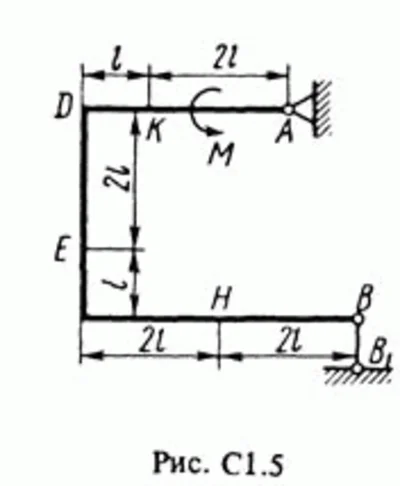 Задача С1 Вариант 59 (рис. 5 усл. 9) термех Тарг 1988 г
