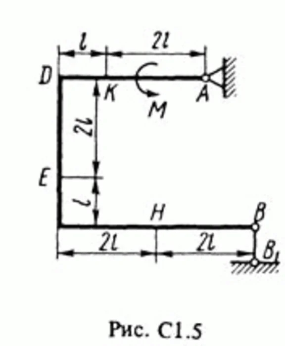 Задача С1 Вариант 59 (рис. 5 усл. 9) термех Тарг 1988 г