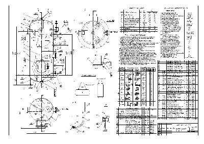 Drawing air collector V = 8 m³ DWG format