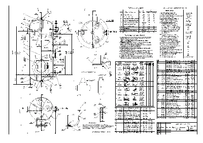 Drawing air collector V = 16 m³ P = 0.8 MPa DWG fo