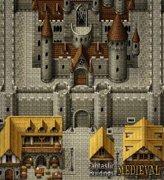 ✅RPG Maker VX Ace Fantastic Buildings: Medieval ⭐Steam⭐