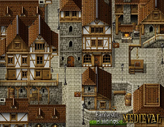 ✅RPG Maker VX Ace Fantastic Buildings: Medieval ⭐Steam⭐