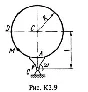 Solution of the problem K3 Variant 98 (Fig. 9 condition