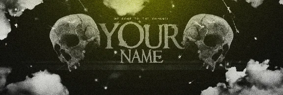 Psd-template banner (caps) for Twitch Skull