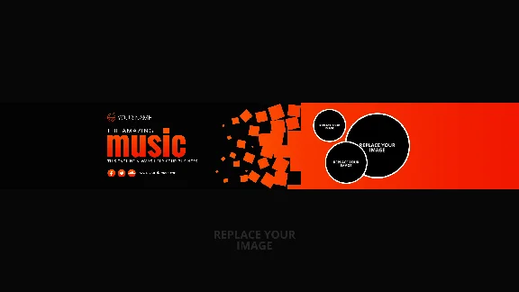 50 PSD шаблонов шапок для YouTube