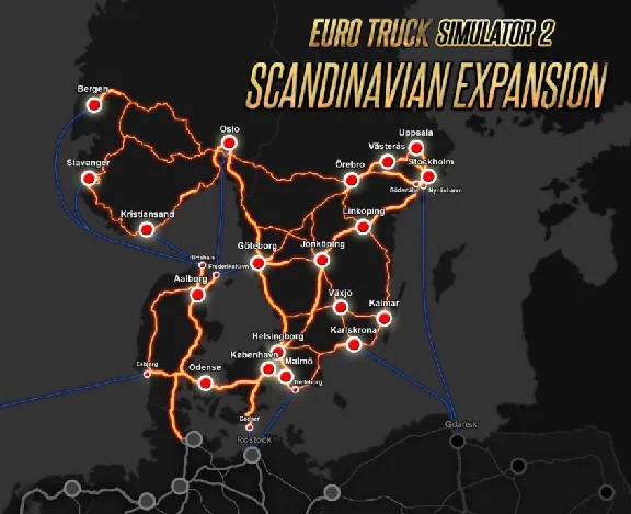 🔥Euro Truck Simulator 2 - Scandinavia DLC 💳0%🔥