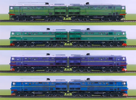 Diesel locomotive 2TE10L (TEP10L) for Minecraft