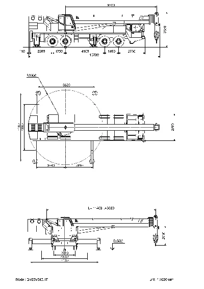 Crane drawing ZOOMLION QY55V542 (dynamic block)
