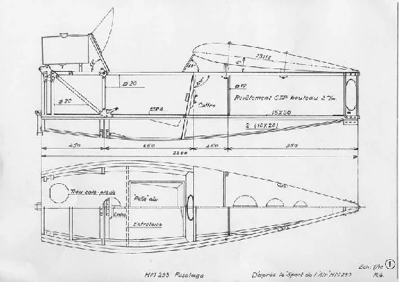 You Aviator. Drawings aircraft Le HM-293
