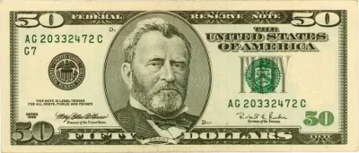 Scanned images of American dollars