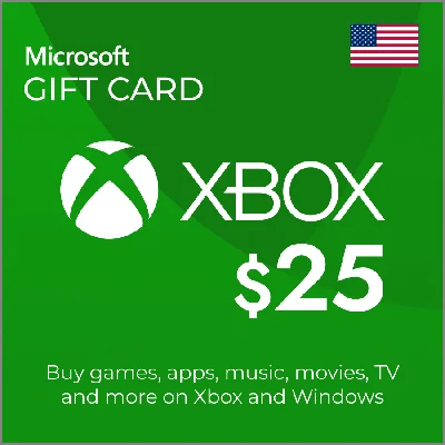 🎁Подарочная карта на 25$ USD Xbox Live (USA)⭐️