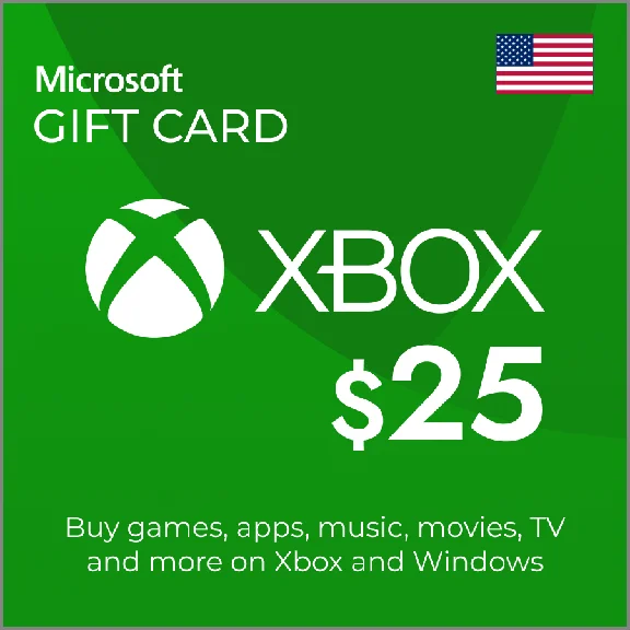 🎁Подарочная карта на 25$ USD Xbox Live (USA)⭐️