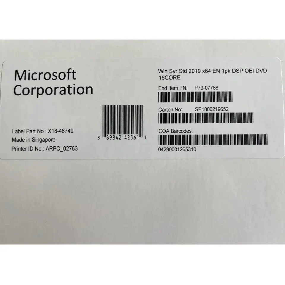 📢Microsoft Windows 2019 Server Standard 24 Core