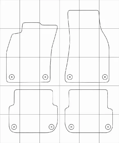 Audi A6 (C6) (04-08) Vector templates for car mats