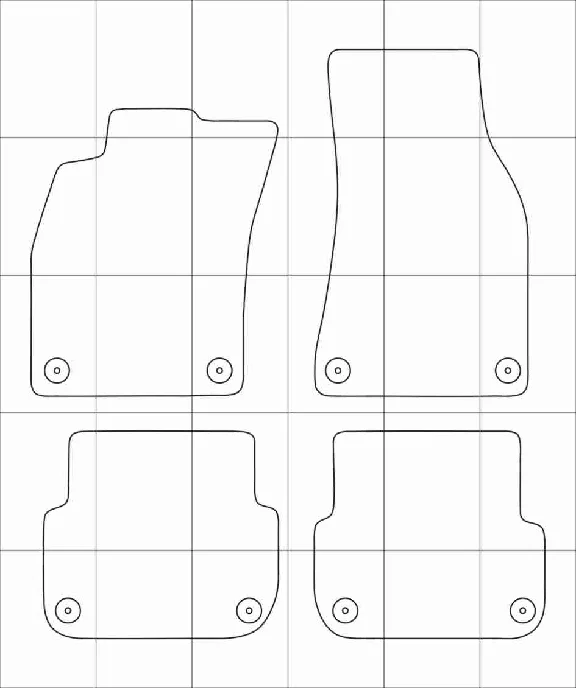 Audi A6 (C6) (04-08) Vector templates for car mats