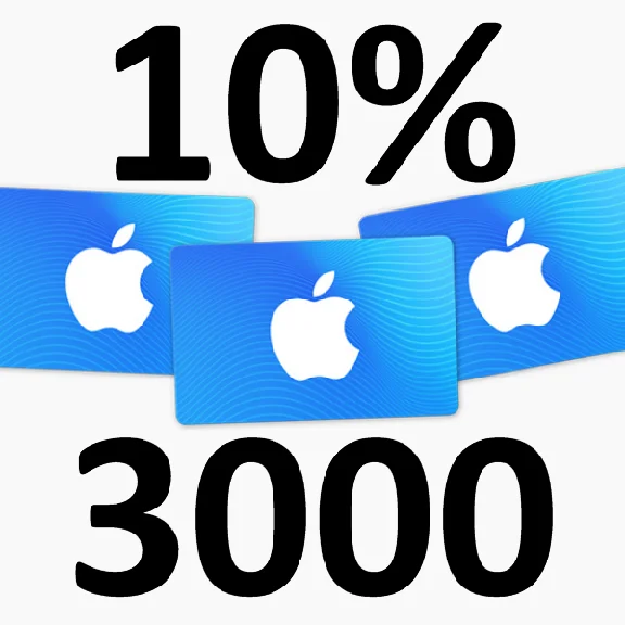 ✅Подарочная карта iTunes пополнение APPLE✅ 3000 рублей✅
