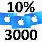 ✅Подарочная карта iTunes пополнение APPLE✅ 3000 рублей✅